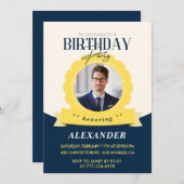 Moderne Chic 42e verjaardag uitnodiging (Voorkant / Achterkant)