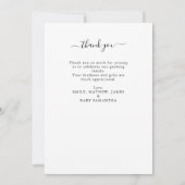 Moderne Chic 4 Foto Baby Shower Dankjewel (Achterkant)
