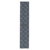 Moderne Chic Aangepaste Naam Bloemtafel Linnen Medium Tafelloper (Voorkant)