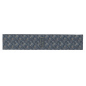 Moderne Chic Aangepaste Naam Bloemtafel Linnen Medium Tafelloper (Horizontaal)