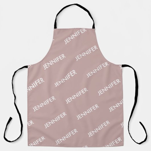 Moderne Chic Aangepaste Stof Roze Schort (Voorkant)