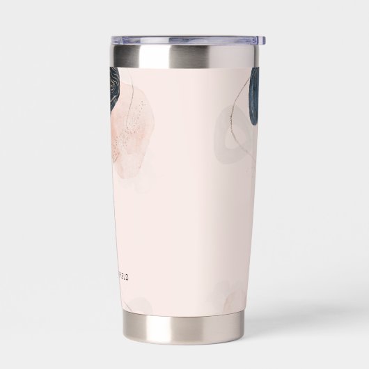 Moderne Chic Aardse Steen Custom Geïsoleerde Drinkbeker (Links)