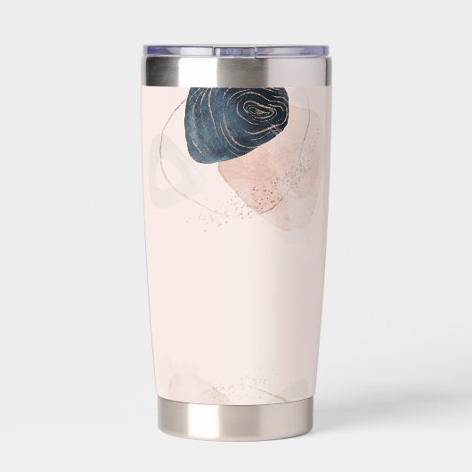 Moderne Chic Aardse Steen Custom Geïsoleerde Drinkbeker (Achterkant)