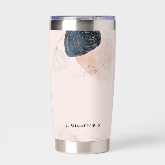 Moderne Chic Aardse Steen Custom Geïsoleerde Drinkbeker (Voorkant)