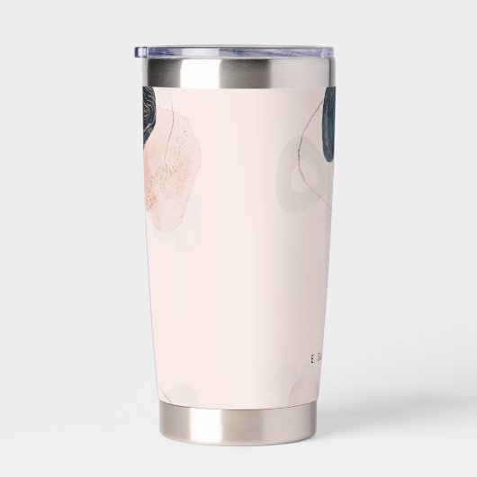 Moderne Chic Aardse Steen Custom Geïsoleerde Drinkbeker (Rechts)