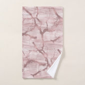 Moderne Chic Abstract Glam Marmer Roze Roze Bad Handdoek (Handdoek)