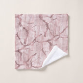 Moderne Chic Abstract Glam Marmer Roze Roze Bad Handdoek (Wasdoekje)