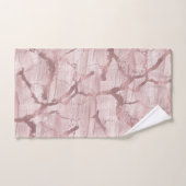 Moderne Chic Abstract Glam Marmer Roze Roze Bad Handdoek (Handdoek)