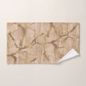 Moderne Chic Abstract Glamour Marmer Koper Perzik Bad Handdoek (Handdoek)
