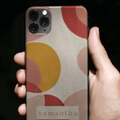 Moderne Chic Abstracte Cirkel Monogram iPhone Hoesje
