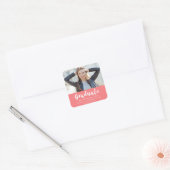 Moderne Chic Afstudeerfoto Stickers (Envelop)