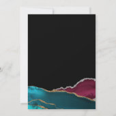 Moderne Chic Agate bruiloft Kaart (Achterkant)