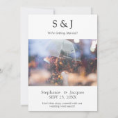 Moderne chic Al White Wedding Word Search Save Dat Kaart (Achterkant)