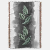 Moderne Chic Basil verlaat Botanical Deken (Voorkant Verticaal)