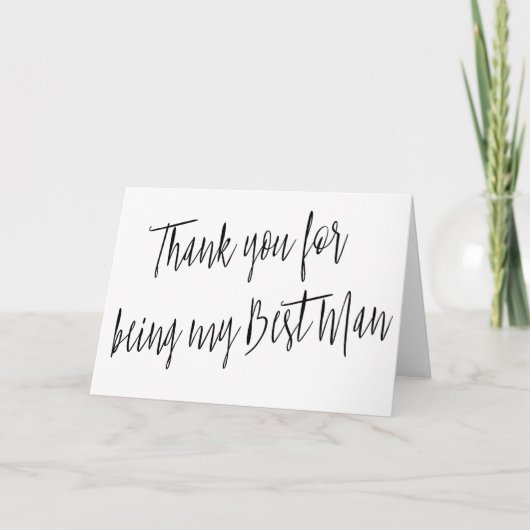 Moderne Chic "Bedankt dat je mijn getuige bent" Bedankkaart (Voorkant)