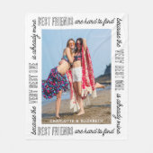 Moderne Chic Best Friends Besties BFF Aangepaste f Fleece Deken (Voorkant)