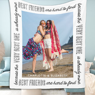 Moderne Chic Best Friends Besties BFF Aangepaste f Fleece Deken