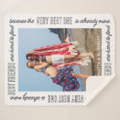 Moderne Chic Best Friends Besties BFF Aangepaste f Sherpa Deken (Voorkant (horizontaal))
