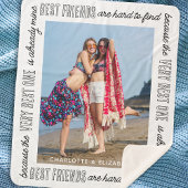 Moderne Chic Best Friends Besties BFF Aangepaste f Sherpa Deken