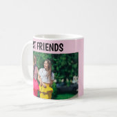 Moderne chic beste vrienden foto koffiemok (Voorkant links)