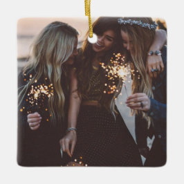 Moderne Chic beste vrienden Keramisch Ornament
