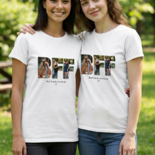 Moderne Chic BFF-foto-collage Beste Vriendinnen T-shirt