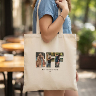 Moderne Chic BFF-foto Collage Beste Vriendinnen Tote Bag