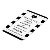 Moderne chic Black en White Wedding Save the Date Magneet (Linkerzijde)