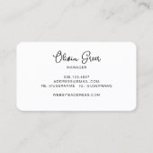 Moderne chic Black Gold Retro Waves Visitekaartje (Achterkant)