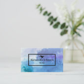 Moderne Chic Black Humming Bird Faux Visitekaartje (Staand voorkant)