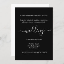 Moderne chic Black & White Minimalist Wedding