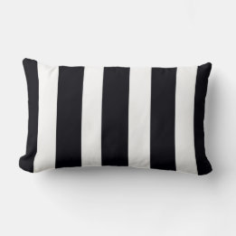 Moderne Chic Black & White Striped Trendy Elegant Kussen