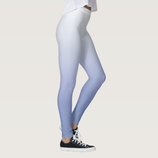 Moderne Chic Blauw & Wit Ombre Leggings (Rechts)