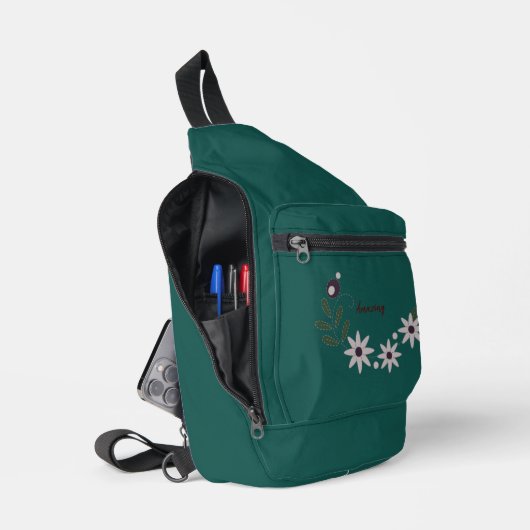 Moderne Chic Bloem Sling Bag (Open)