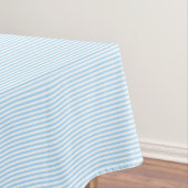 Moderne Chic Blue en White Stripes Pattern Trendy Tafelkleed (Voorbeeld)