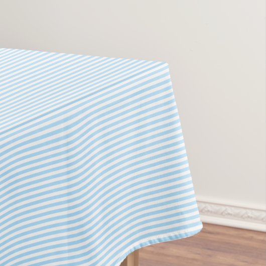 Moderne Chic Blue en White Stripes Pattern Trendy Tafelkleed (Voorbeeld)