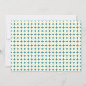 Moderne Chic Blue Simple Stippen Graduparty Kaart (Achterkant)