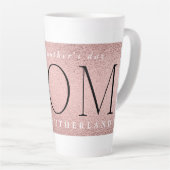 Moderne CHIC Blush Folie Roze Happy Mothers Day Latte Mok (Rechterhoek)