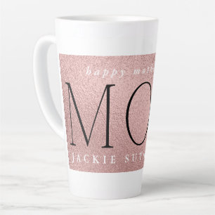 Moderne CHIC Blush Folie Roze Happy Mothers Day Latte Mok