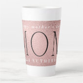Moderne CHIC Blush Folie Roze Happy Mothers Day Latte Mok (Voorkant)