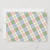 Moderne Chic Blush Pink Gingham Plays Note Kaart (Achterkant)