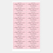 Moderne Chic Blush Pink Horizontale Labels (Vel)