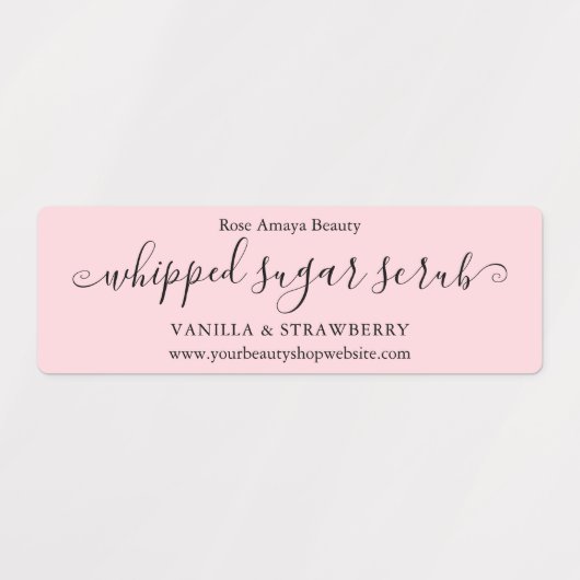Moderne Chic Blush Pink Horizontale Labels (Design 2)