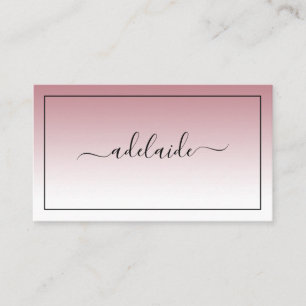 Moderne Chic Blush Pink White hairstylist script Visitekaartje