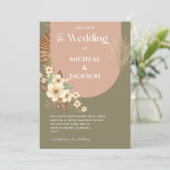 Moderne Chic Boheemse Aquarel Bloemig Kaart (Staand voorkant)