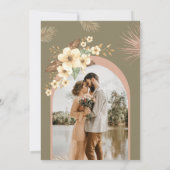 Moderne Chic Boheemse Aquarel Bloemig Kaart (Achterkant)