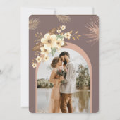 Moderne Chic Boheemse Aquarel Bloemig Kaart (Achterkant)