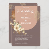 Moderne Chic Boheemse Aquarel Bloemig Kaart (Voorkant / Achterkant)