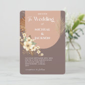 Moderne Chic Boheemse Aquarel Bloemig Kaart (Staand voorkant)