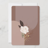 Moderne Chic Boheemse Aquarel Bloemige Bruiloft Kaart (Achterkant)